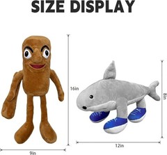 Italian Brainrot Tung Tung Tung Sahur 18inch Tralalero Tralala Plush Meme Plush