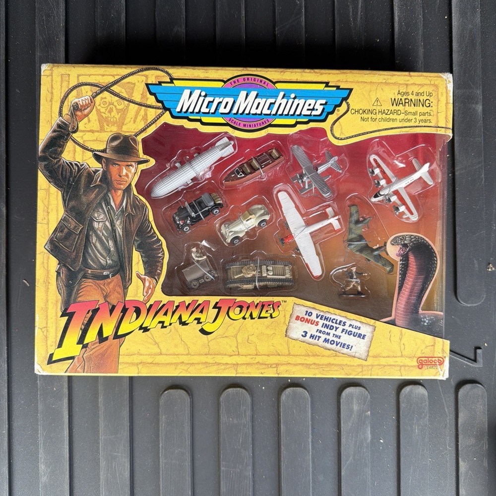 MICRO MACHINES INDIANA JONES 10 VEHICLES FIGURE SET GALOOB 1995 MOVIE VINTAGE 🆕
