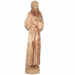 Holy Land Market Saint Francis from Grade Olive Wood (30cm or 12″)