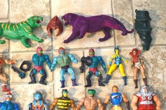 MOTU He-Man figures lot vintage masters of the universe weapons parts set