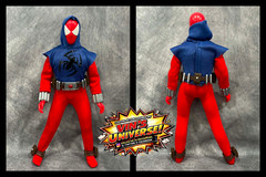 Custom 8″ Mego Scale SpiderMan Peter Parker Ben Reilly Scarlet Spider-Man & Case