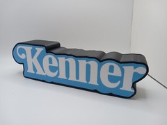 Retro Kenner logo lightbox sign for vintage Star Wars action figure displays
