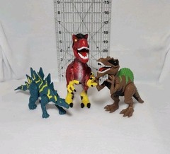 Dinosaur Plastic Figures Realistic 3 toy lot T-Rex Stagosaurus Spinosaurus