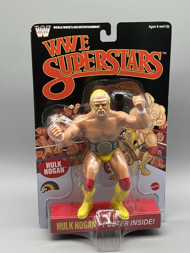 Black Card WWE LJN Superstars Hulk Hogan 8″ 1980s Retro Action Figure DMG PKG