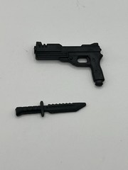 GIJoe Classified Series Night Viper Pistol & Knife Fodder 1/12 Scale