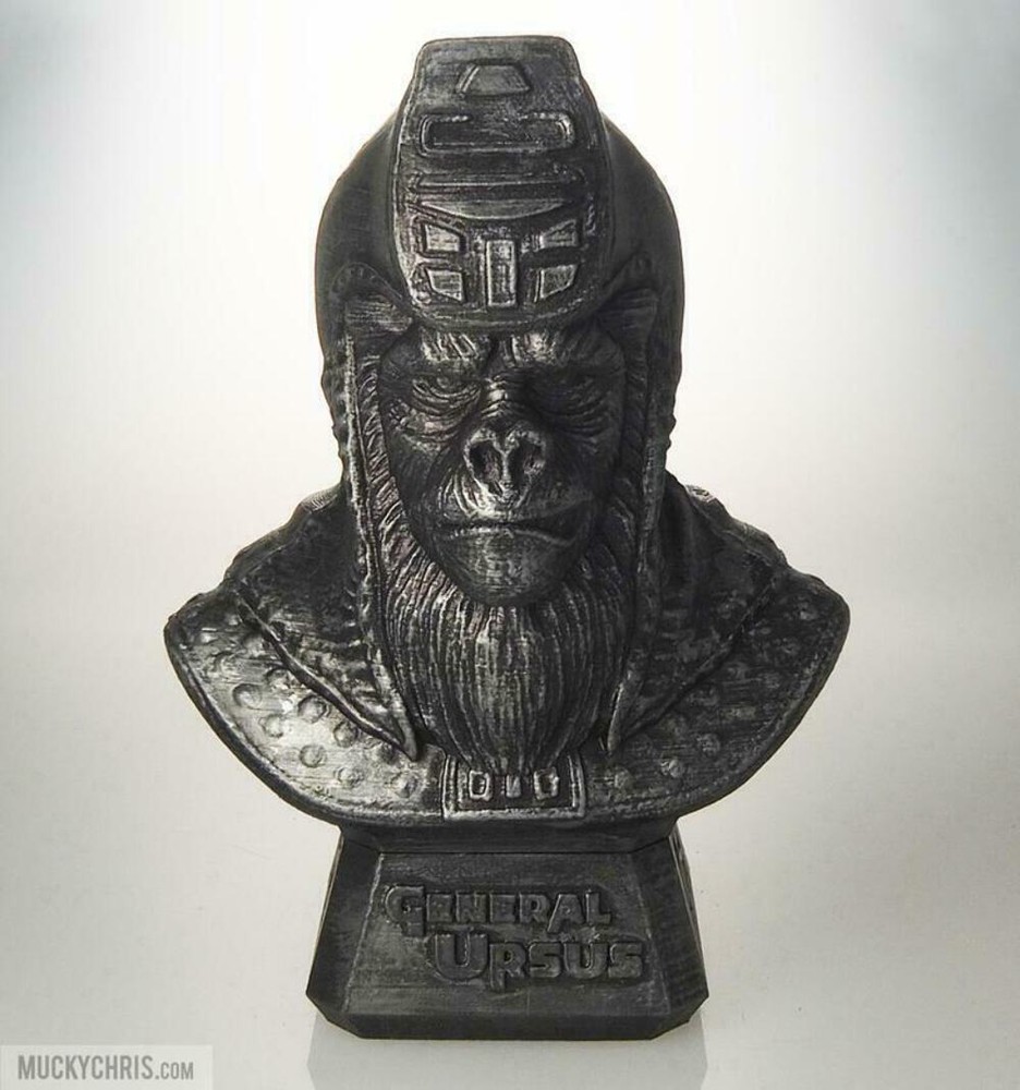 General Ursus Ape Bust | Hammered Iron Paint