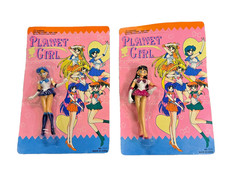 2 LOT Vintage Planet Girl Imitation of Sailor Moon MERCURY & MARS Figurines