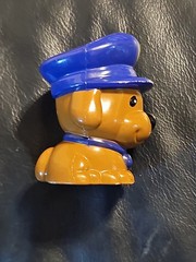 Unbranded Light Plastic Police Dog Toy Figure- 2.25 In Tall WEAR