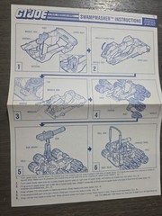 Vintage 1988 GI Joe Swampmasher Blueprint Instructions Original