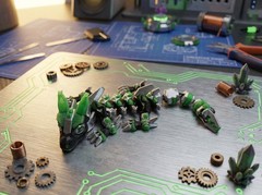 Articulated Robot Dragon Figure 9in Green 3D Printed Poseable Fidget Desk Toy