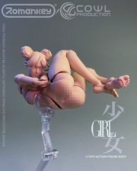 Romankey 6in Flexible PVC Joints Suntan Girl Anime Action Figure Body Model Toys