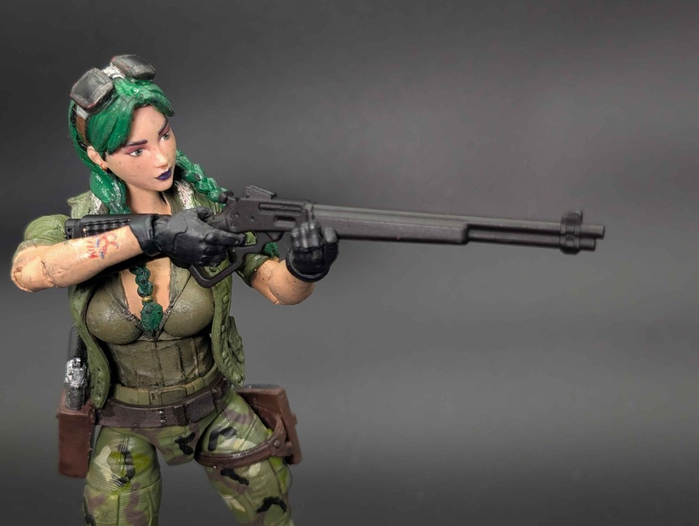 1/12 scale 3D printed winchester lever action rifle classified marvel legends