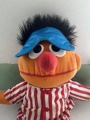 1996 TYCO Sesame Street Talking Sleepy Time Snoring Ernie Plush Doll Bedtime 15″