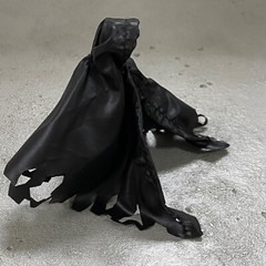 SU-375-HC-BK: Black Wired hooded cape for 3.75″ Acid Rain Star Wars (No Figure)