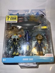 Roblox DevSeries SHARK BITE 2: SHARK CAGE Figure Set W/Exclusive Virtual Code