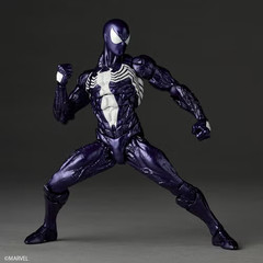 Revoltech Yamaguchi Symbiote Spider-Man Purple Ver. Action Figure w/ Bonus
