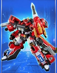 SAMG Metal Cardbot W Blaion Transforming Robot Figure Fire Engine Truck Car