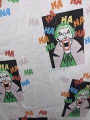 Lot Of (2) Vintage Batman & Joker 1980s Twin Size Blankets (1989) DC Comics