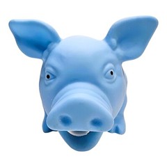 8″ Snorting Colored Rubber Pigs (Pink, Blue, Red, Purple) Squeezable Noisemakers