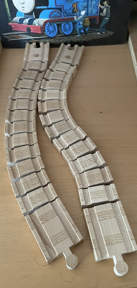 Learning Curve Wooden Thomas Train 2 Pieces of Traction Rail Wacky Track!