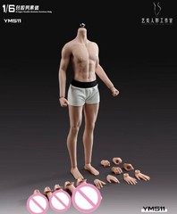 YM511M 1/6 Male Bodybuilding Action Figure Body 12in Muscle Soldier Model Figure
