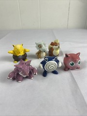 Vintage Tomy Pokemon Figures Lot of 6 Jigglypuff Nidoking Poliwhirl Growlithe