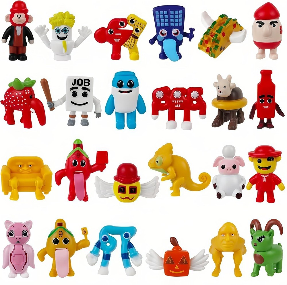 24PCS Italian Brainrot Steal a Brainrot 67 Toys 1.8 Brain Rot Action Figure