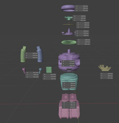 B9 Robot Lost in Space 3D Print 3.5 Feet Tall – Multiple Parts – 24in Available