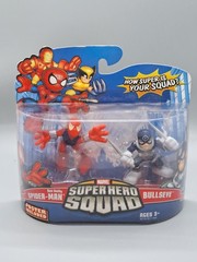 NIB 2007 Marvel Hasbro Super Hero Squad BEN REILLY SPIDER MAN & BULLSEYE 2.5″