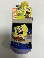 VINTAGE 2005 VIACOM NICKELODEON SPONGEBOB SQUAREPANTS SLIPPER SOCKS One Size