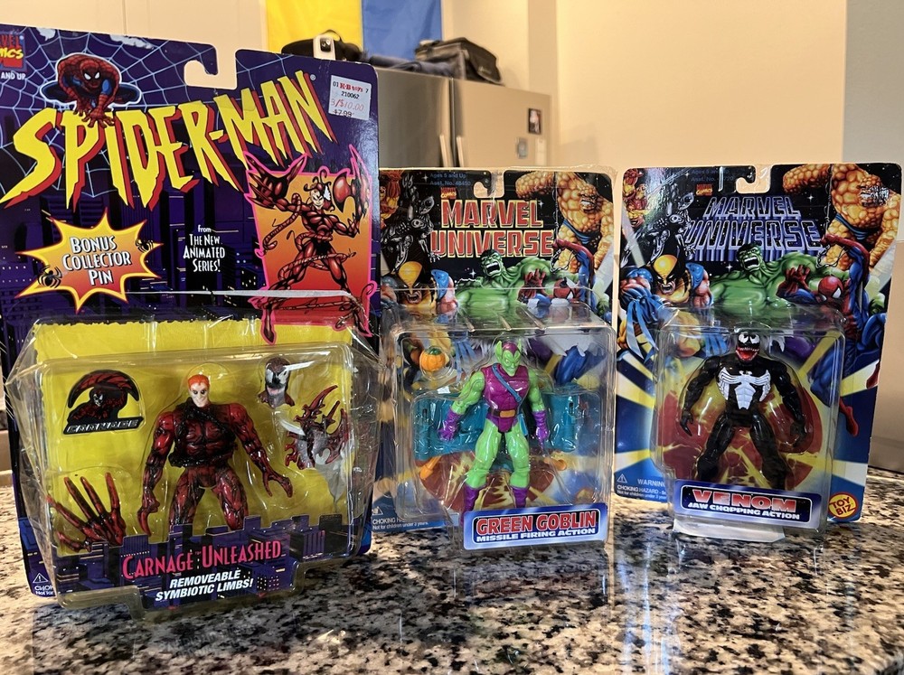 Venom, Carnage, Green Goblin Marvel Figure Lot-see Photos And Description!