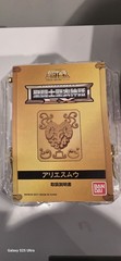 Used Bandai Saint Cloth Myth EX Aries Mu Box has a little damage.