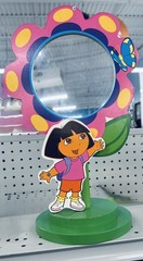 2007 Nickelodeon Jr. Dora the Explorer tabletop mirrorframe Withbuilt-in stand,