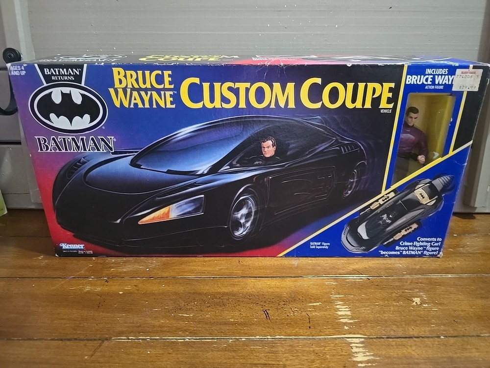 NEW 1991 Batman Returns Bruce Wayne Custom Coupe Kenner Sealed Vintage