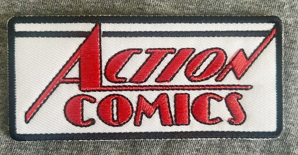 SUPERMAN embroidered Patch ACTION COMICS sew Iron Batman Super Heroes