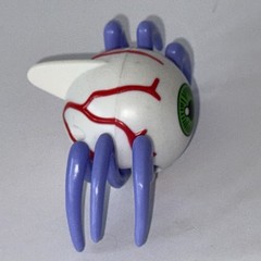 Spider Eyeball Action Figure Plastic White Body Purple Legs Red Veins Green Eye