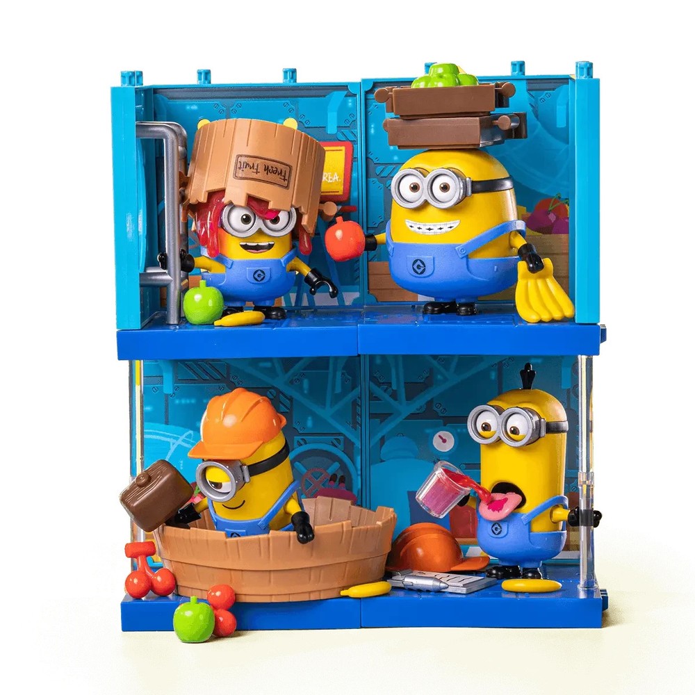 Blokees Minions PreCool Jelly Factory Series Model Kit Action Figure Set of 4