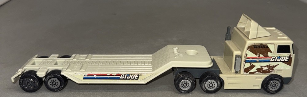 Vintage 1992 TONKA GI Joe MILITARY MACHINES Flat Bed Tractor Tráiler