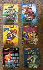 Hot Wheels Pop Culture Lot: Super Mario Kart, Bros. 2, 3 World, Dr. Mario