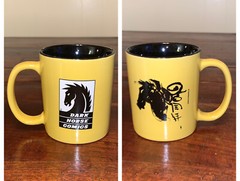 Dark Horse Comics Yoshitaka Amano Yellow & Black Logo Mug