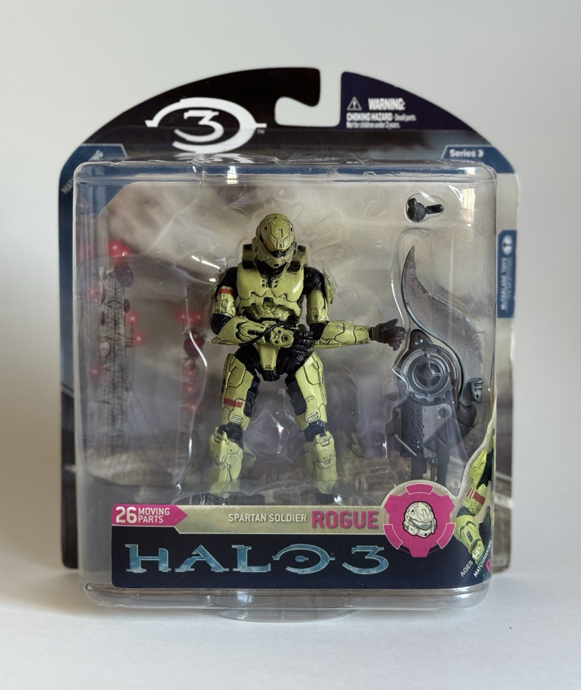 McFarlane Toys Halo 3 Series 3 Rogue Spartan Soldier Figure Rifle Sword Boxed