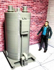 Vertical Boiler Model Prop 1/12 Scale Garage Display Dollhouse Diorama