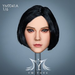 YMTOYS 1/6 YMT041 Ling Cool Girl Head Carved Model Toys