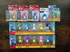 15-PK BLUE BABY YOSHI 2.5″ Super Mario Nintendo Jakks Orange Red Pink Black Purp