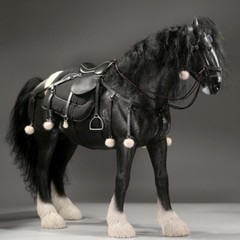Mrz 1/6 Shire Horse Model Simulation Animal Steed Ornament Mount Toys Collection