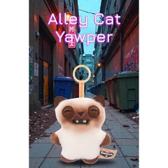 Fuggler Alley Cats 🐱 YAWPER 🐱 5″ Plush Bag Charm Keychain Dangler