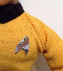 Mego Star Trek, Silver Foil Decal Emblem Sticker 8 “Action Figure Pre Cut