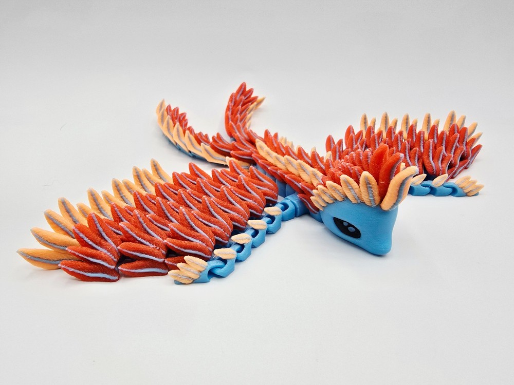Phoenix Baby | 3D Printed Fantasy Animal | Flexible Articulated Desk Toy Pet