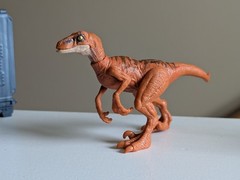 Mattel Jurassic Park World Legacy Velociraptor + Cage Dinosaur Dominon Lot