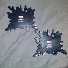 Vemon Exclusive Marvel Vemon 2pc Rubber Non-slip Black Goo Splat Coaster Set